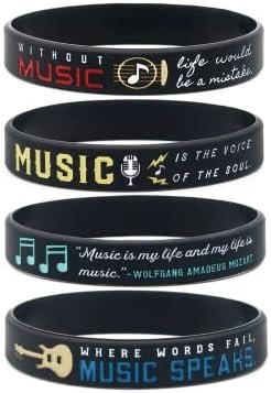 Inkstone Music Inspirational Bracelets with Quotes and Sayings About Music – Jewelry Accessories Gifts for Musicians Music Teachers Students