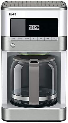 Braun KF6050WH BrewSense Drip Coffee Maker, White