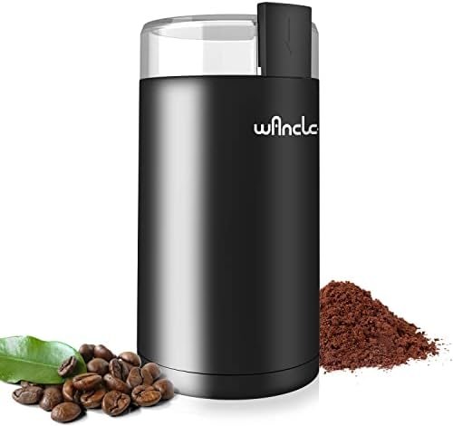 Coffee Grinder, Wancle Electric Coffee Grinder, Spice Grinder, One Touch Coffee Mill for Beans, Spices and More, with Clean Brush Black