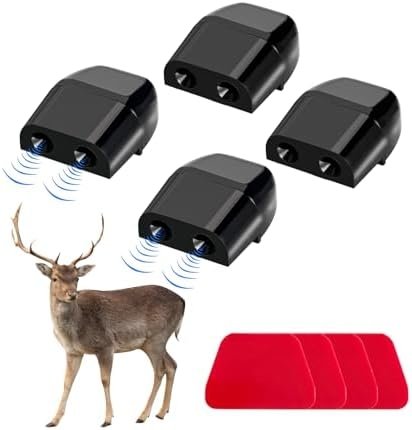 4 PCS Deer Whistles for Car, Automotive Deer Warning Whistle Devices, Animal Warning Devices Avoids Collision, Universal Animal Alert Accessories for Vehicles (Black)