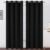 LEMOMO Blackout Curtains 52 x 84 inch/Black Curtains Set of 2 Panels/Thermal Insulated Room Darkening Curtains for Bedroom