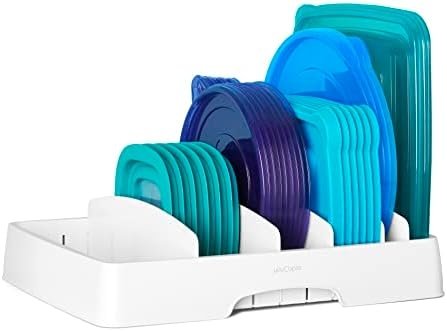 YouCopia StoraLid Adjustable Food Container Lid Organizer for Kitchen Cabinet Storage, Large