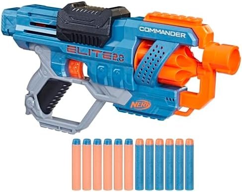 NERF Elite 2.0 Commander RD-6 Dart Blaster, 12 Darts, 6-Dart Rotating Drum, Outdoor Toys, for Kids, Ages 8+