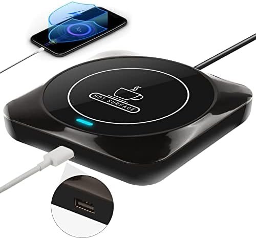 Smart USB Coffee Cup Warmer with Pressure-Induced Auto On/Off, Coffee Accessories for Home Office Desk