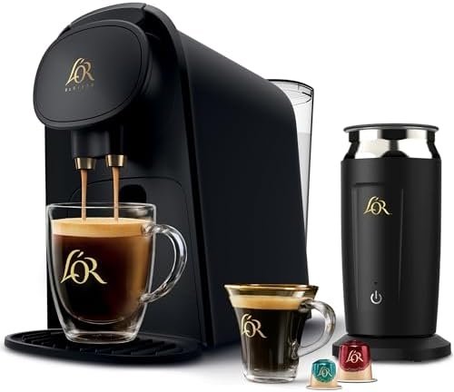 L’OR Barista System Coffee and Espresso Machine Combo with Frother, Matte Black