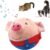 2024 New Active Moving Pet Plush Toy, Interactive Dog Toy for Boredom Squeaky Dog Toys for Small Dogs Moving Dog Ball Toy, Pig Plush Sound Electronic Dog Toy Rechargeable Pet Bouncing Balls (Red Pig)