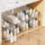 Vtopmart 4 Pack Bathroom Storage Organizer, 2 Tier Clear Under Sink Organizers Vanity Countertop Storage Container, Medicine Cabinet Drawers Bins, Pull-Out Organization with Track for Pantry, Kitchen