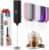 Mini & Mighty Milk Frother Wand – Powerful Handheld Drink Mixer – Stocking Stuffer Coffee Frother For Latte, Cappuccino, Matcha, Hot Chocolate, Creamer – Black