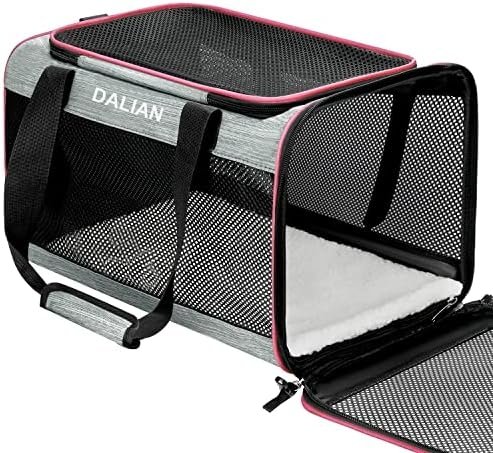 DALIAN Dog ​Soft-Sided Carriers, Airline Approved Pet Carrier for Travel, Maximum Pet Weight 18 Pounds