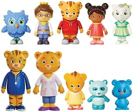 Daniel Tiger’s Neighborhood Friends & Family Figure Set (10 Pack) Includes: Daniel, Friends, Dad & Mom Tiger, Tigey & Exclusive Figure Pandy [Amazon Exclusive]