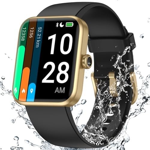 40mm Small Smart Watch for Women, 50 Meters Waterproof Sport Step Counter, Fitness Tracker Watch with Heart Rate Blood Oxygen Monitor, Alexa-Built in Smartwatch Pedometer Digital Watch