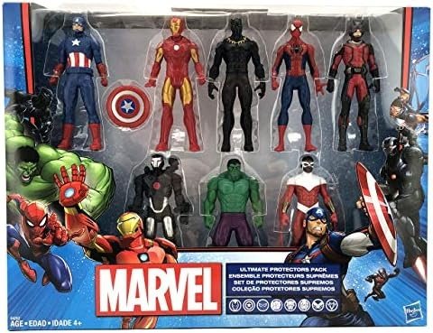 Marvel Avengers Action Figures – Iron Man, Hulk, Black Panther, Captain America, Spider Man, Ant Man, War Machine & Falcon! (8)