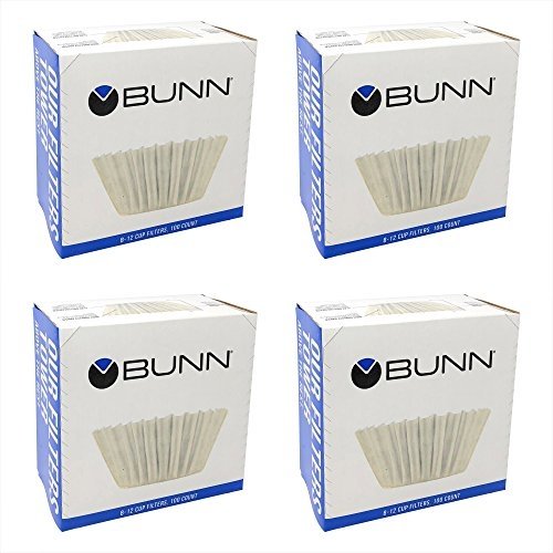 Bunn BCF100 BCF100-B 100-Count Basket Filter (Pack Of 4),White, 4