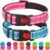 2 Pack Reflective Dog Collars for Medium Large and Small Breed Dogs Male Female,Padded Soft Durable Nylon Neoprene Collar for Puppy Dogs Girl Boy with Quick Release Safety Buckle,Pink,Blue,M