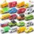 JOYIN 20PCS Die Cast Metal Pull Back Toy Cars, Vehicle Set for Toddlers, Child Party Favors, Cake Toppers, Stocking Stuffers, Race Cars for Boys, Gift Set for Babies